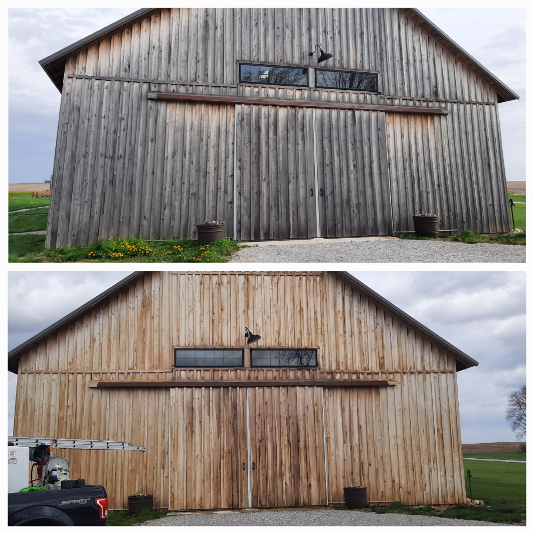 Barn softwashing attica in